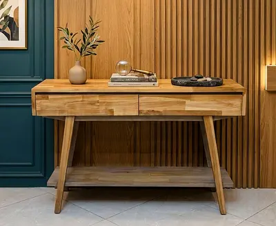 Solid Wood Console Table With 2 Drawer’s