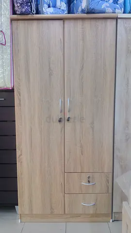 My 2-door light oak wardrobe with two drawers