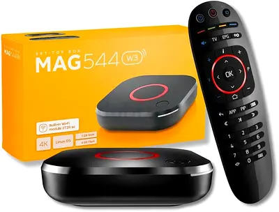 Raxxio MAG544w3 TV Set-Top Box - 4K HDR TV Streaming Device with Amlogic