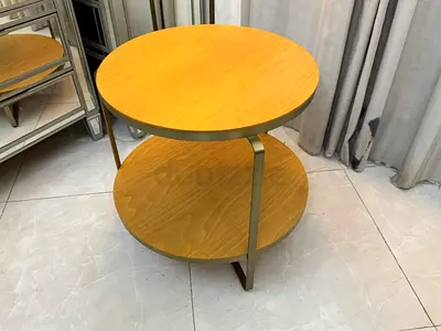 West Elm wood and matel Nightstand