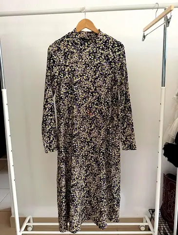 Monki Maxi Dress with Floral Print, Size S