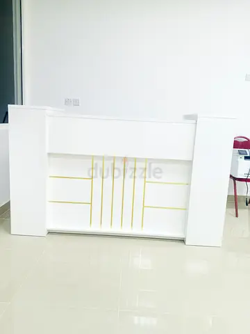 White reception desk / front counter - good condition