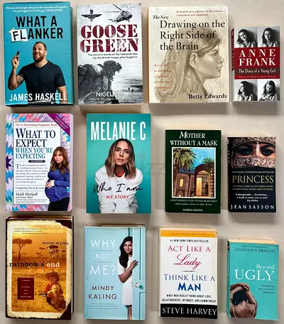 Non-Fiction Books (Steve Harvey, Anne Frank, Goose Green, Lauren St John, Mindy Kaling, Sasson, etc)