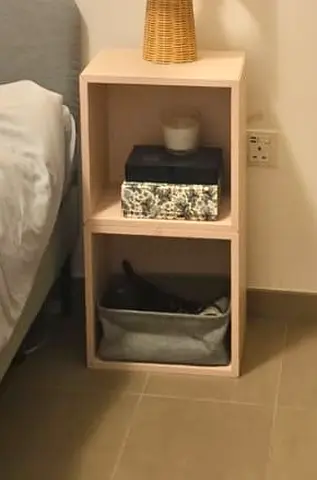 IKEA EKET 2-shelf bedside nightstand - light wood