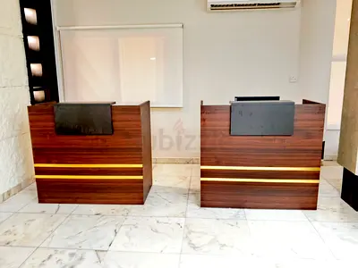 wooden reception desks / front counters