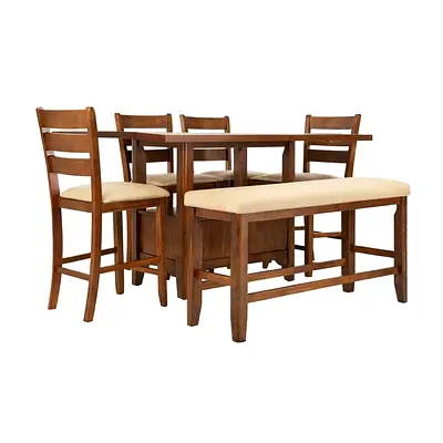 My 6-piece solid wood dining set with bench