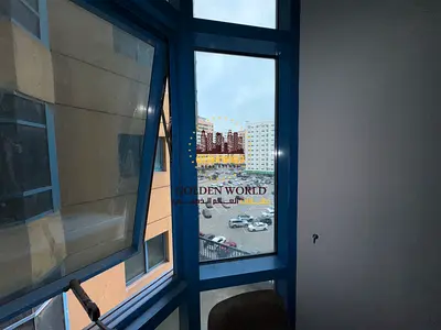 Clean studio in Al Qasimia Al Nad, no deposit, gym in building, prime location near services, AED 25K yearly.