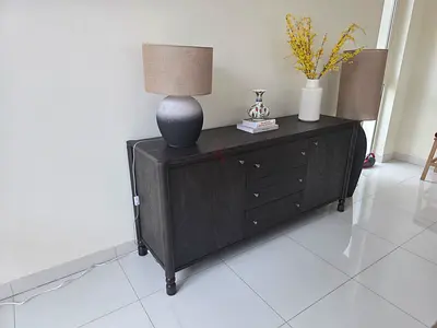 Dark Wood Sideboard / TV Unit – Modern Design | Excellent Condition