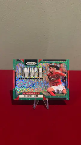 24-25 Panini Prizm Premier League Neco Williams Penmanship Auto Green Pulsar