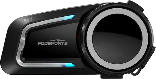 Fodsports FX7 Motorcycle Bluetooth Headset, 10 Riders BT5.4 Mesh Motorcycle Intercom,