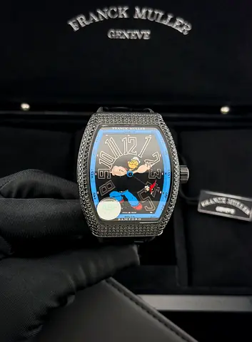 Franck Muller x Bamford Popeye inspired Vanguard Super clone Watch