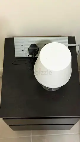 Simple black 2-drawer bedside nightstand