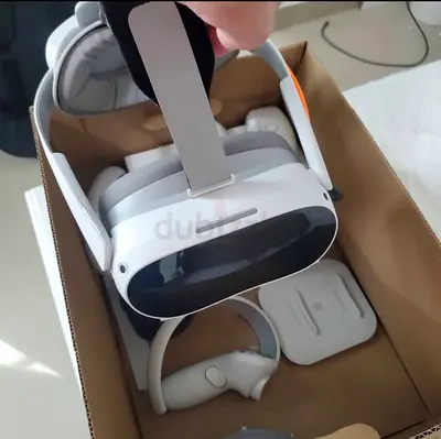 VR headset with two controllers and charging dock with battery set 2