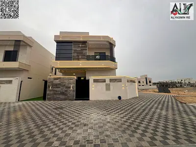 Corner villa for sale in Ajman - Al Helio 2 area. 5 bedrooms | Majlis | 2 living rooms | Roof. Freehold ownership for all nationalities. Price include