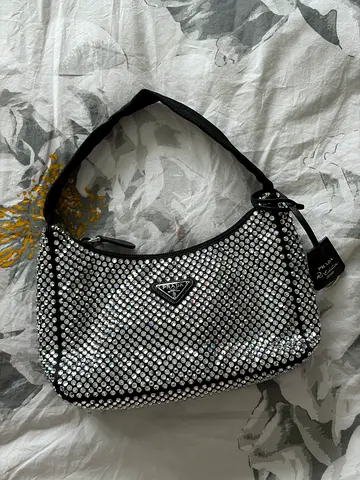 Prada Re-edition crystal bag studded mini bag