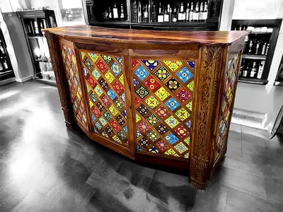 Antique bar counter