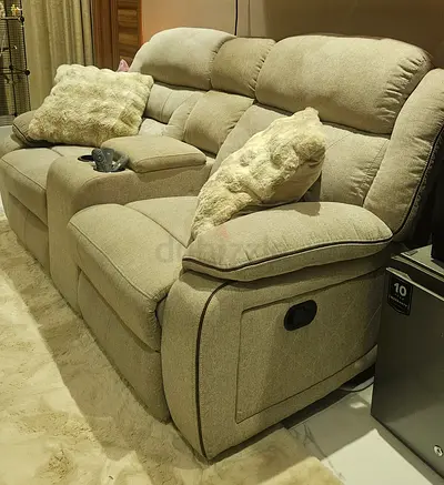 Sofa 2-Seater Recliner with Center Console  USB