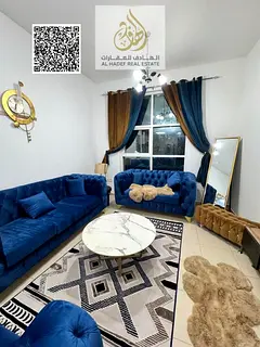 One-bedroom apartment with a living room for annual rent in City Towers