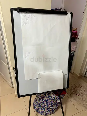 Portable magnetic whiteboard with flipchart stand