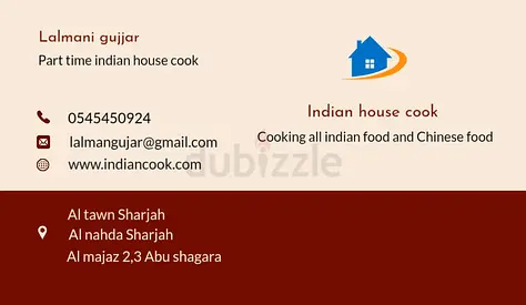 Part time indian cook available