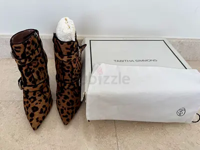 Tabitha Simmons Leopard Haircalf Boots