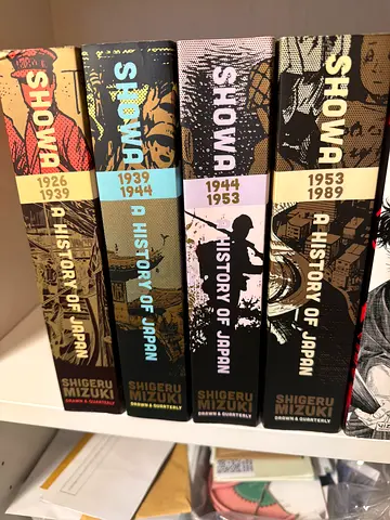 Showa History of Japan Manga Set (4 Volumes) – Shigeru Mizuki – Unread Collector Condition