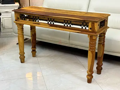 Solid wood console table