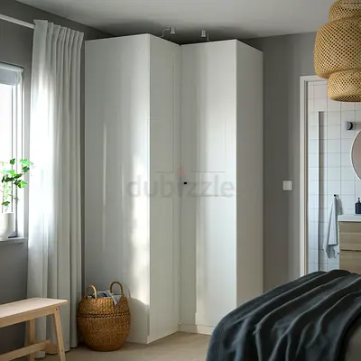 Ikea Corner wardrobe, white