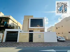 Villa for sale, corner location in a residential area near Mohammed Bin Zayed, with the possibility