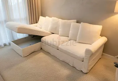 Ikea gronlid L shape sofa bed with mattress