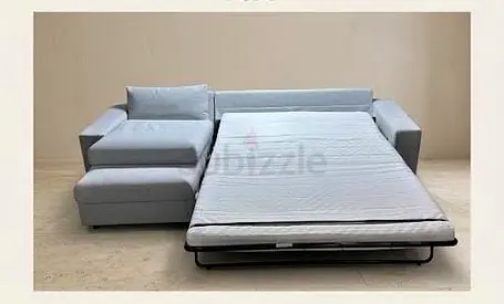 Vimle My light grey L-shaped sofa with pull-out bed