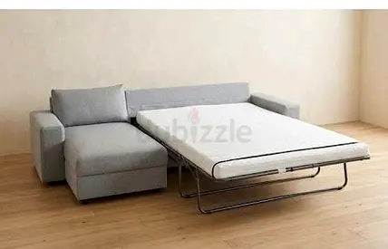 Vimle Grey L-shaped sofa bed with pull-out mattress