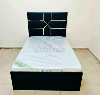 120x190 duble bed frame with headboard and mattress