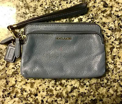 Coach blue wristlet