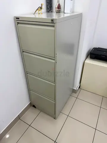 Gray 4-Drawer Metal Filing Cabinet - Used, Good Condition