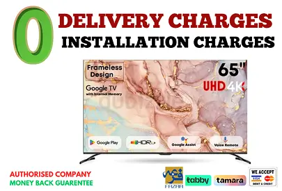 65 inch TV Smart Tornado Android 4K / Brand New / 1 Year Warranty