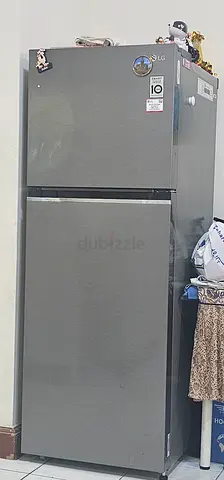 My stainless steel double-door LG refrigerator — working condition