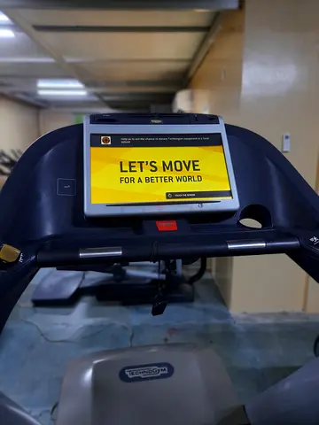 Used treadmill with integrated console — working condition