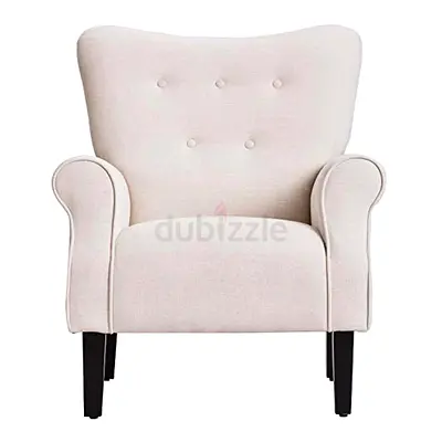 Cream Tufted Accent Armchair - New