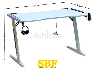 Modern Study Table with Integrated Headphone Hook
