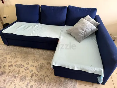 Ikea FRIHETEN blue sofa
