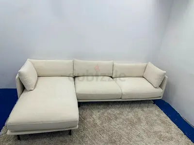 Brand New condition cratebarrel beige color lshape sofa