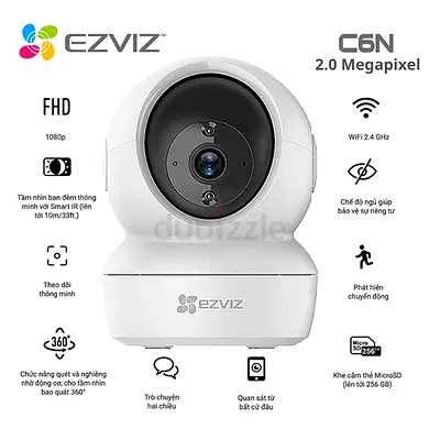 EZVIZ 2.0MP Wi‑Fi Pan/Tilt Home Security Camera - Working