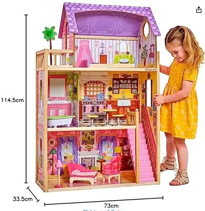 Kidkraft Wooden Dollhouse for Imaginative Play