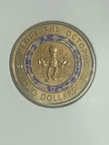 Henry the Octopus Two Dollars Commemorative Coin (used)