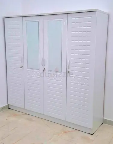 Brand New White 4-Door Wardrobe with Mirrors