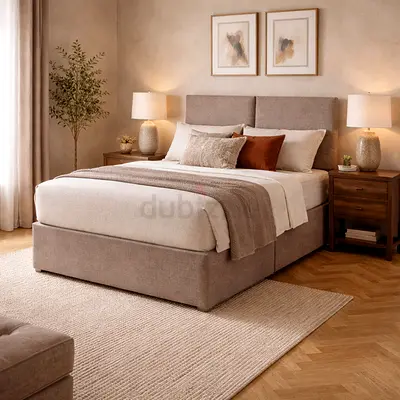 Splited headboard double size with 2 side drawers