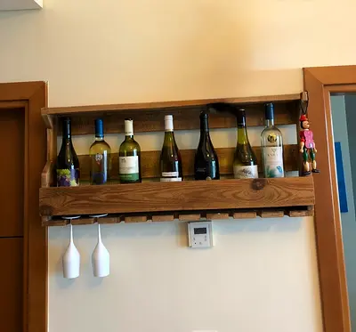 Wooden wine rack