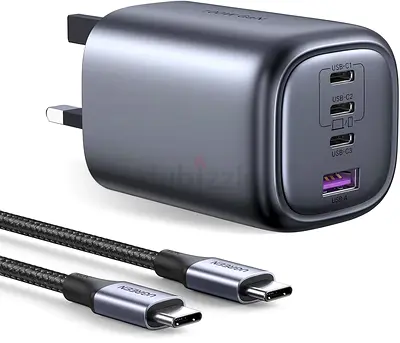 UGREEN Nexode 100W Type C Charger with USB-C Cable, 4-Ports Fast Wall Charge Plug GaN Laptop Power A