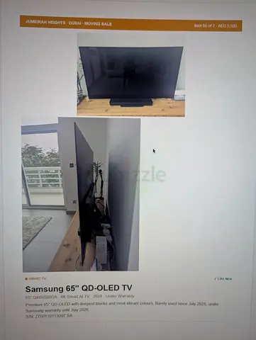 Samsung 65 QD-OLED TV